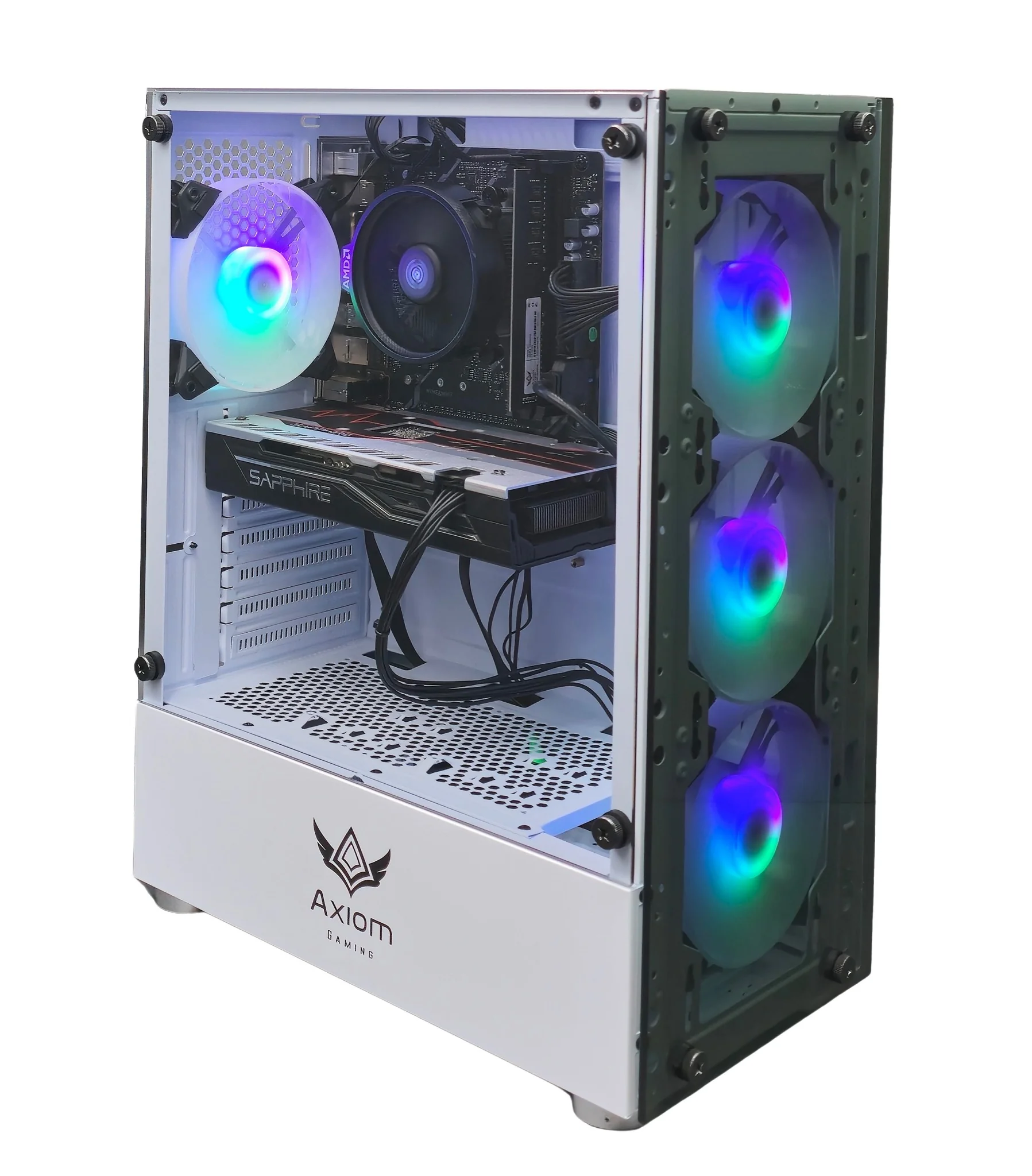 Axiom Gaming® White Gaming PC - Ryzen 5, RX 580, 16GB RAM, 512GB SSD